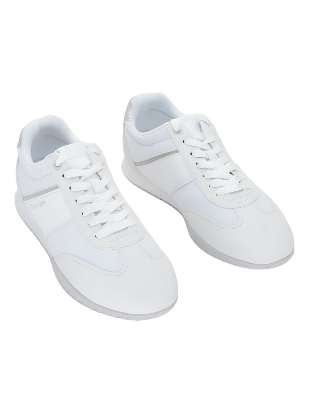 Calvin Klein Women's Harlian Low-Top Sneakers Light Gray White Size 8.5M
